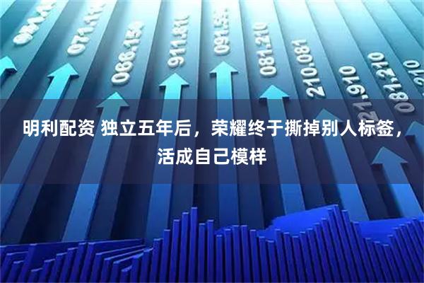 明利配资 独立五年后，荣耀终于撕掉别人标签，活成自己模样