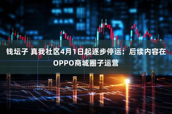 钱坛子 真我社区4月1日起逐步停运：后续内容在OPPO商城圈子运营