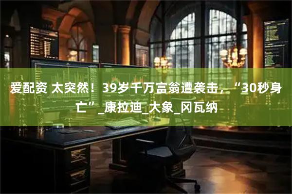爱配资 太突然！39岁千万富翁遭袭击，“30秒身亡”_康拉迪_大象_冈瓦纳
