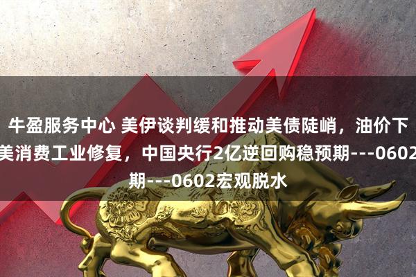 牛盈服务中心 美伊谈判缓和推动美债陡峭，油价下行或推动美消费工业修复，中国央行2亿逆回购稳预期---0602宏观脱水